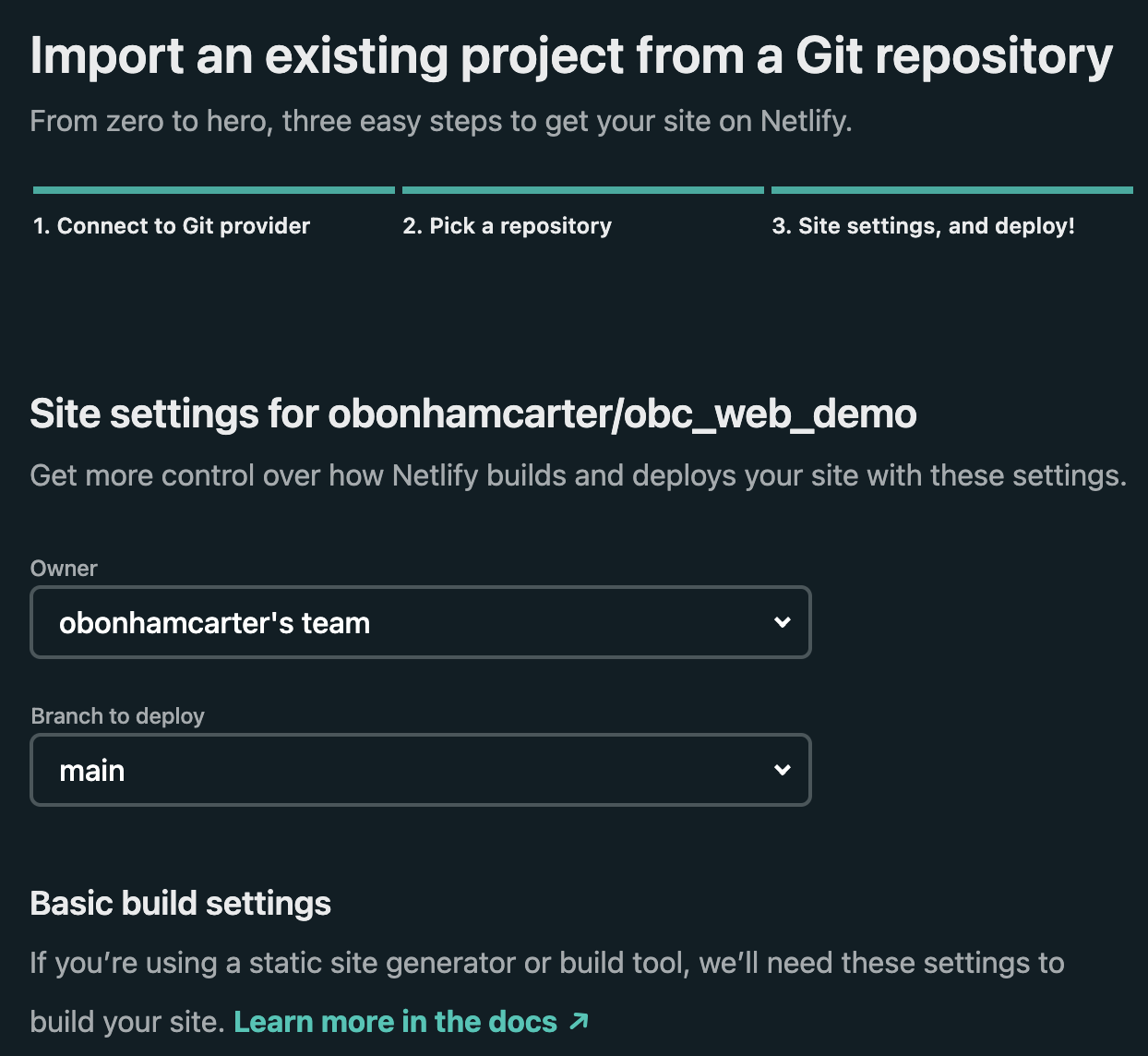 Import an existing project